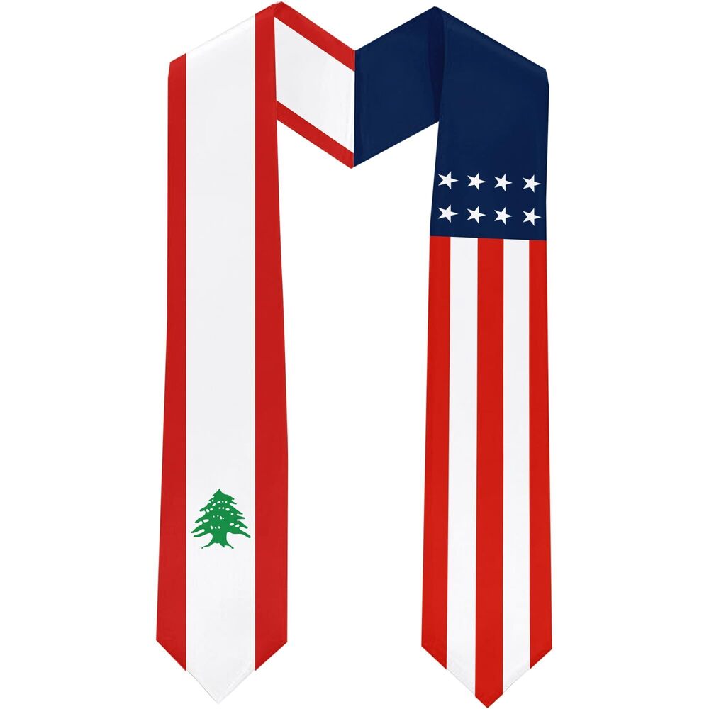 1613 Lebanon Flag International Students Graduation Sash Stole Scarves 180